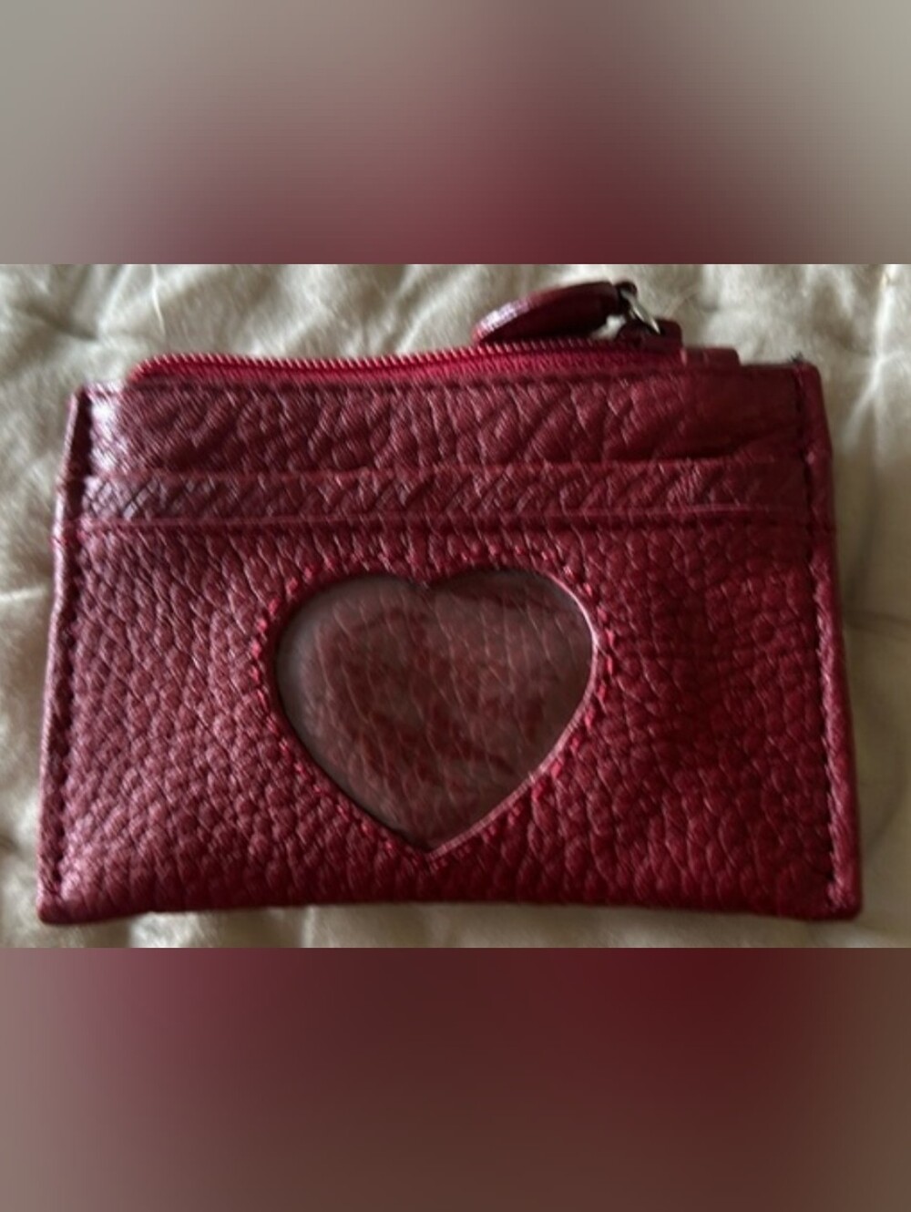 Brighton red coin purse card case - Picture 1 of 5